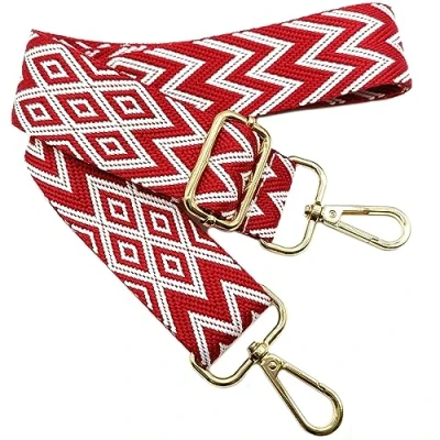 Abbildung von Verstellbarer Schultergurt Tasche Rot, Taschengurte zum Wechseln, Taschengurt Breit mit Karabiner Gold, 80 130 cm Tragegurt für Damen Schulterriemen, Moderne Handtasche, 3.8cm, 701