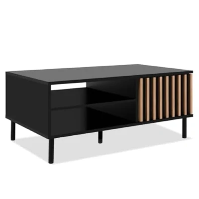 Abbildung von Couchtisch schwarz Artisan Eiche 110 x 67 cm MONZA