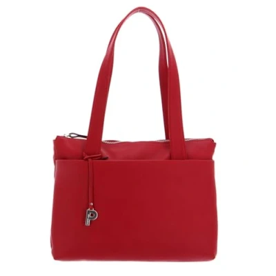 Abbildung von Picard Damen Shopper Timeless 5391 aus Rindsleder mit Reißverschluss in der Farbe Rot, 33x26x11 cm, 53914F9087