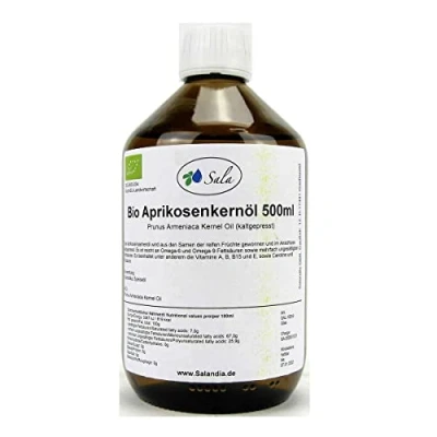 Abbildung von Sala Aprikosenkernöl Prunus Armeniaca kaltgepresst BIO (500 ml Glasflasche)