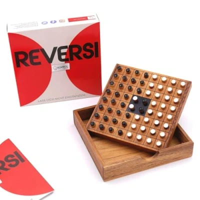 Abbildung von ROMBOL Denkspiele Spiel Reversi Interessantes Strategiespiel für 2 Personen aus edlem Holz, Brettspiel, Holzspiel