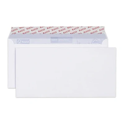 Abbildung von ELCO 38786 Proclima Box mit Deckel und 500 Briefumschläge/Versandtasche, Haftklebeverschluss, weiss recycl., Fenster: nein c5/6 din lang (229x114mm)