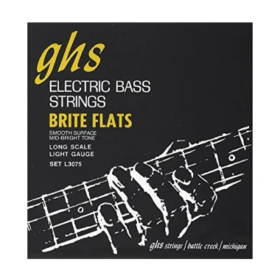 Abbildung von GHS Brite Flats L3075 Bass String Set, 4 String, Light, .045 .098