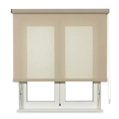 Abbildung von VIEWTEX Lichtdurchlässiges Rollo aus Baumwolle (Recycelte Baumwolle) Beige 180 X 250cm 5 Jahre Garantie