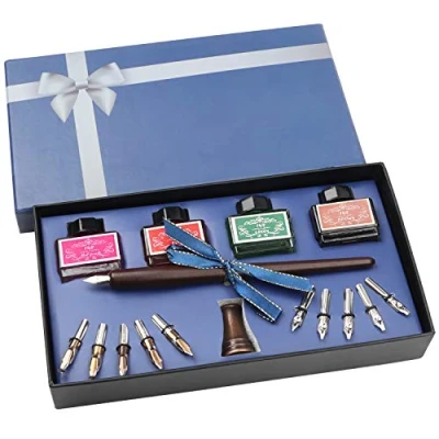 Abbildung von Belle Vous Pinselstift Holz Kalligraphie Set mit 16 Teilen, (1 tlg), (16 teilig)