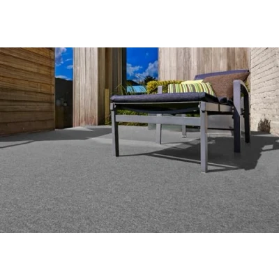 Abbildung von andiamo Kunstrasenteppich Field mit Noppen Kunstrasen Outdoor zur Verwendung als Balkon Bodenbelag oder Teppich witterungsbeständig und zuschneidbar 133 x 500 cm Grau