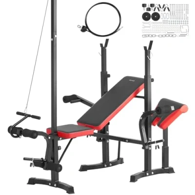 Abbildung von VEVOR Hantelbank Sit Up Bank Trainingsbank Einstellbar 272kg Ganzkörpertraining