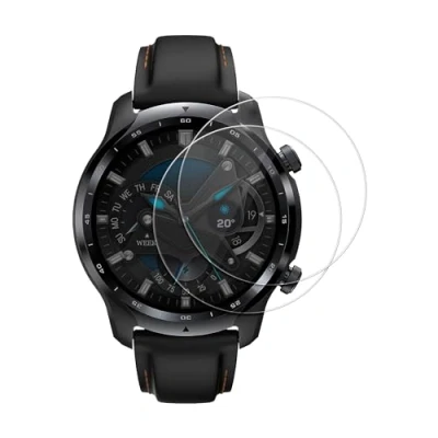Abbildung von kwmobile 2X Echtglas Displayschutzfolie kompatibel mit Ticwatch Pro 3 Lite Schutzglas Displayschutz für Smartwatch aus Glas Schutz Fitness Tracker