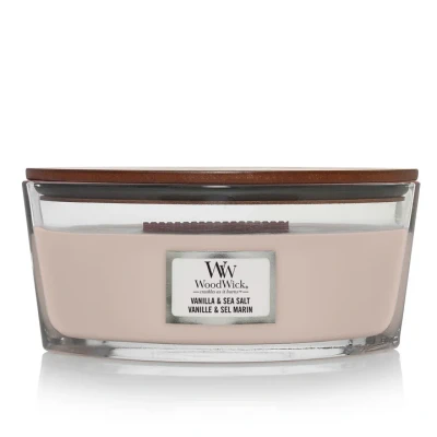 Abbildung von WoodWick Duftkerze Ellipse Vanilla &amp; Sea Salt 9 cm / 19