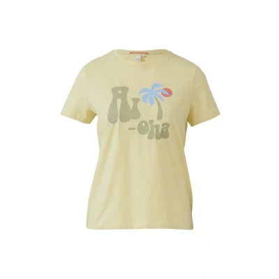 Abbildung von QS Tshirt print, Damen, Größe: Medium, Vanille
