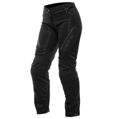 Abbildung von Dainese Drake 2 Super Air Tex Pants Wmn, Belüftete Motorradhose, Stoff, für die Sommer Saison, mit abnehmbaren Protektoren, Frau, Schwarz/Schwarz, 54