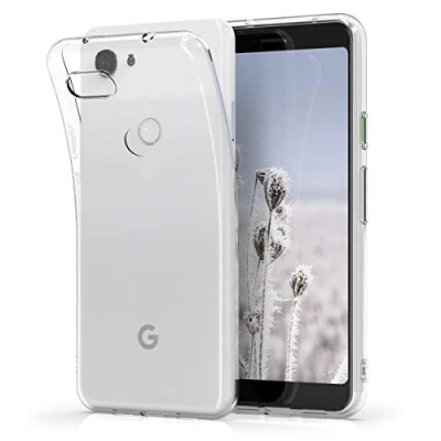 Abbildung von kwmobile Hülle kompatibel mit Google Pixel 3a Silikon Handyhülle Transparent Handy Case in