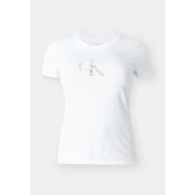 Abbildung von Calvin Klein Jeans PLUS Gradient SLIM TEE Tshirt print, Damen, Größe: 5XL, Bright white