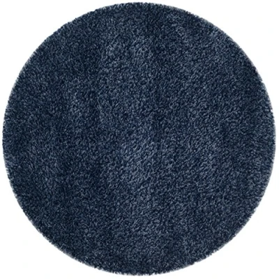 Abbildung von SAFAVIEH Zottelig Teppich für Wohnzimmer, Esszimmer, Schlafzimmer California Shag Collection, Hoher Flor, Marine, 122 X cm
