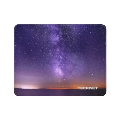 Abbildung von TECKNET Mauspad, 28 x 21 cm Gaming Mousepad mit Wasserdicht und Rutschfester Gummi für PC Büro, Arbeit, Gaming, Studium, Laptop, Computer, Zuhause Sternenhimmel