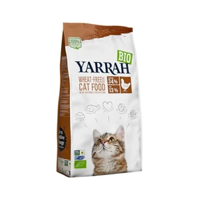 Abbildung von Yarrah Trockenfutter getreidefrei mit Huhn &amp; Fisch für Katzen Bio 2,4 kg 4er Pack