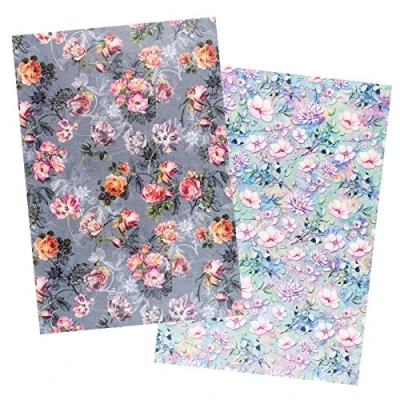 Abbildung von Ideen mit Herz 2 Bogen Reispapier Edel Decoupage Papier DIN A4 Verschiedene Designs Vintage, Weihnachten u.v.m. (Blüten 15)