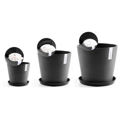 Abbildung von ECOPOTS Blumentopf &quot;Amsterdam&quot;, (Set, 3 St.), verschiedene Größen mit passendem Untersetzer