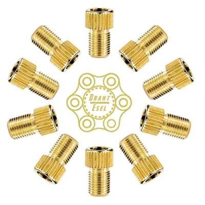 Abbildung von Drahtesel Fahrrad Ventil Adapter von DV SV auf Autoventil Kfz Pumpe AV Ventiladapter (10er Set)