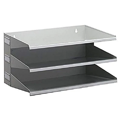 Abbildung von Durable Sortierreck (mit 3 Ablagefächern), für Tisch oder Wand, grau, 335910