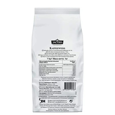 Abbildung von Jacobs Professional Kaffeeweiss, Kaffeeweißer Pulver 1kg, ideal für Heißgetränke Automaten (11% Fett)