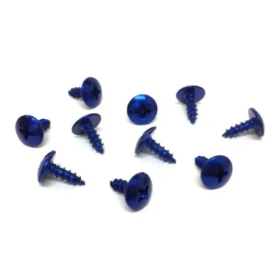 Abbildung von Verkleidungsschrauben Set 4 x 12mm blau 10 Stück Yamaha Aerox MBK Nitro CPI Aragon Hussar Oliver Keeway Sachs