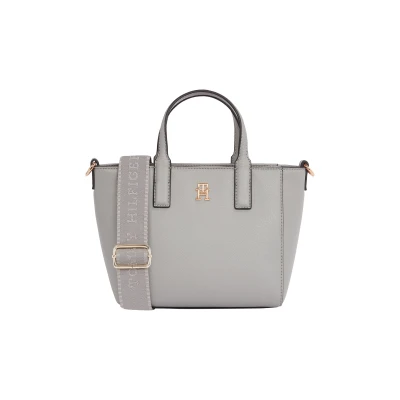Abbildung von Tommy Hilfiger LOGO MINI TOTE Handtasche, Damen, Größe: One Size, Universal grey