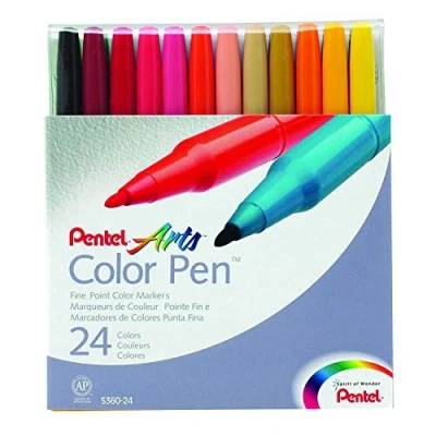 Abbildung von Pentel S360 24 Faserschreiber Colour Pen 24er Set sortiert