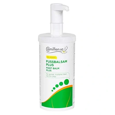 Abbildung von Fussbalsam Plus Camillen 60, Fußcreme mit Urea, Kamille für trockene Füsse, 450ml Spender