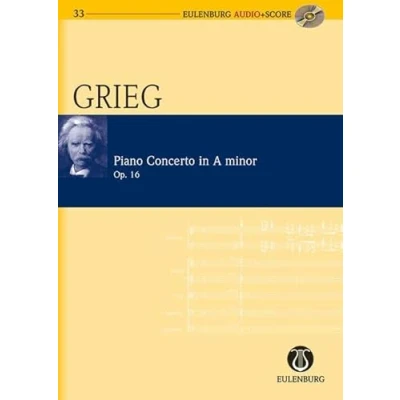 Abbildung von Konzert a Moll: op. 16. Klavier und Orchester. Studienpartitur. (Eulenburg Audio+Score, Band 33)