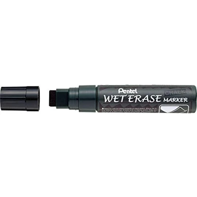 Abbildung von Pentel SMW56 A Kreidemarker Wet Erase Jumbo, Keilspitze 3,5 10,5 mm, schwarz
