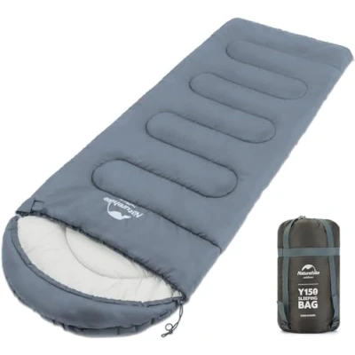 Abbildung von Naturehike Deckenschlafsack,3 Jahreszeit Wasserdicht Ultraleicht für Erwachsen Kinder über 7 Grad Camping Wandern Outdoor Aktivitäten 220 x 85CM mit Tragetasche