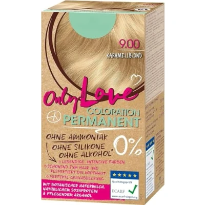 Abbildung von SCHWARZKOPF ONLY LOVE Coloration, Haarfarbe 9.00 Karamellblond, Stufe 3, 1er Pack (1 x 143 ml)