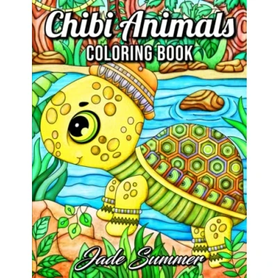 Abbildung von Chibi Animals: An Adult Coloring Book with Adorable Cartoon Animals, Cute Nature Scenes, and Relaxing Patterns for Animal Lovers (Cute Books)