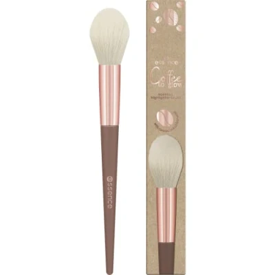 Abbildung von essence Coffee to glow scented highlighter brush, Nr. 01 Hello Brew Tiful!, braun, für Mischhaut, sensible Haut, trockene unreine Haut