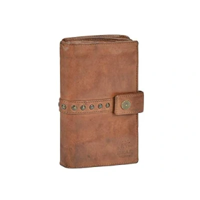 Abbildung von Bear Design Geldbörse &quot;Sanne&quot; Cow Lavato Leder, Damenbörse, Portemonnaie, Leder in cognac braun, 8 Kartenfächer