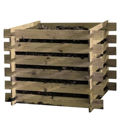 Abbildung von Steckkomposter Holz Kompostsilo Bausatz 100x100x70cm Komposter