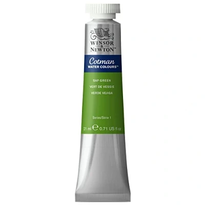 Abbildung von Winsor &amp; Newton 0308599 Cotman Aquarellfarbe mit ausgezeichneter Transparenz, Farbkraft und Verarbeitungseigenschaften, Wasserfarbe 21ml Tube Saftgrün