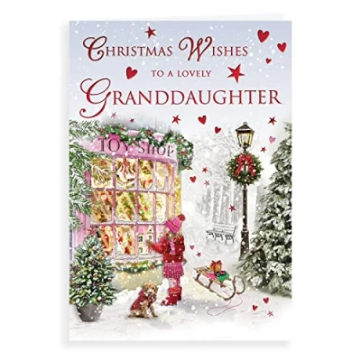 Abbildung von Piccadilly Greetings Traditionelle Weihnachtskarte für Enkelin, 22,9 x 15,2 cm, Regal Publishing (C85406)