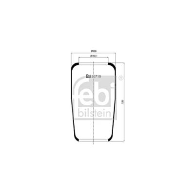 Abbildung von FEBI BILSTEIN 20719 Federbalg, Luftfederung