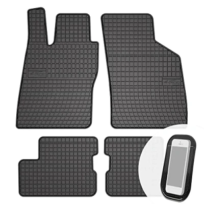 Abbildung von moto MOLTICO Gummimatten Auto, 4 teiliges Set, Allwetter Gummi Fußmatten, Antirutsch &amp; Wasserfest Autoteppiche passend für Opel Astra F 1991 2002