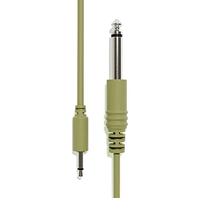 Abbildung von ExcelValley 1 Pack Mono Patchkabel TS 3,5mm 1/8&quot; zu 6,35mm 1/4&quot; [Armee Grün 90 cm 35,43&quot;]