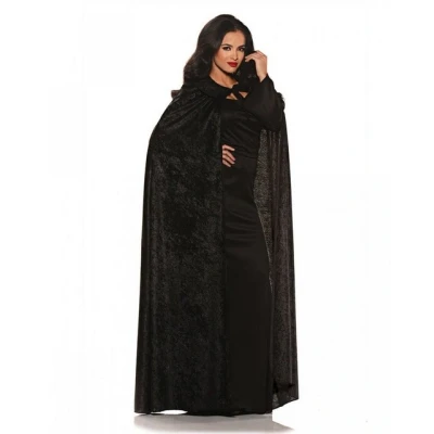 Abbildung von Horror Shop Vampir Kostüm Samt Umhang in schwarz als Cape für Halloween &amp; Ka