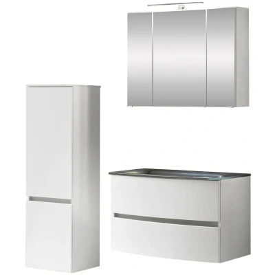 Abbildung von HELD MÖBEL Badezimmer Set &quot;Kaunas&quot;, (Set, 3 St.), bestehend aus Waschtisch mit Midischrank, Breite 120 cm