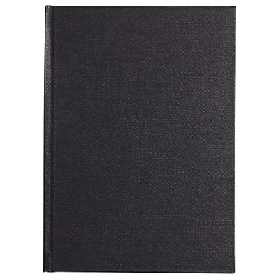 Abbildung von Clairefontaine 134245C Skizzenbuch / Zeichenheft Goldline, geleimt mit Fadenbindung, DIN A5 14,8x21 cm, Hochformat, 64 Blatt 140g elfenbein, festem Umschlag, ideal für Mixmedia, Schwarz, 1 Stück
