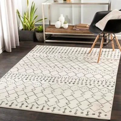 Abbildung von Surya Teppich &quot;Geometric&quot;, rechteckig, Berber, Ethnisch Boho Kurzflor Wohnzimmerteppich, Schlafzimmer