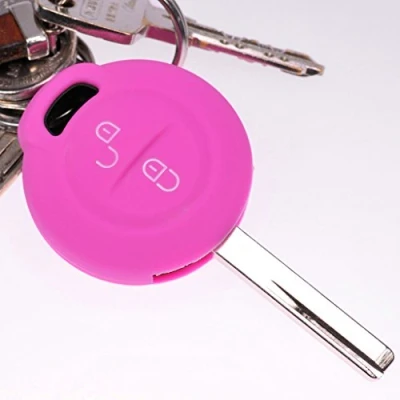 Abbildung von Soft Case Schutz Hülle Auto Schlüssel Pink für Mitsubishi Colt VI Smart Forfour 454