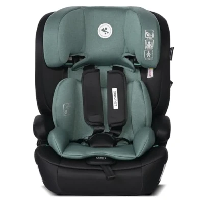 Abbildung von Lorelli Auto Kindersitz Colombo i Size, mitwachsender Autositz für Kinder von 76 150 cm, Babysitz, Autokindersitz, Einstellbare Kopfstütze, 5 Punkt Sicherheitsgurt, grün