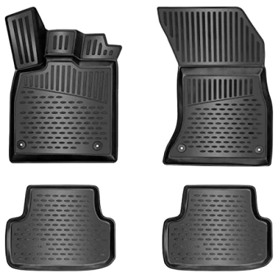 Abbildung von ELMASLINE Auto Fußmatten Gummi (4 St), für AUDI Q3 (2018 2024) F3 (2. Generation) 3D Gummimatten mit extra hohem Rand mehr Schutz Passend Baujahre:, 2018 2024