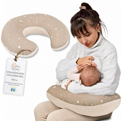 Abbildung von Totsy Baby Stillkissen klein Minky 130 x 45 cm Stillhörnchen kleines Still